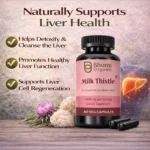 Milk Thistle & Dandelion Root | 1050mg Natural Liver Detox & Cleanse | 60 Vegan Caps