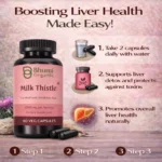 Milk Thistle & Dandelion Root | 1050mg Natural Liver Detox & Cleanse | 60 Vegan Caps