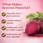 Power Beets Supplement | 1180mg Beetroot + CoQ10 + Grape Seed | Energy & Circulation Support | 60 Veg Caps
