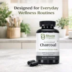 Pure Natural Activated Coconut Charcoal Capsules | Detox & Digestive Cleanse | 60 Vegan Caps