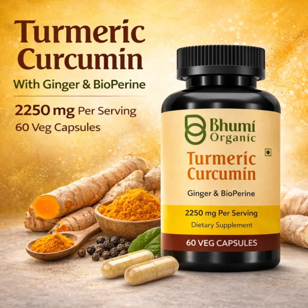 Turmeric & Curcumin Capsules | 2250mg High Potency | Joint & Inflammation Support | 60 Vegan Caps