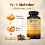 Turmeric Curcumin with Ginger & Black Pepper | 2400mg | 95% Curcuminoids | Joint Support Supplement