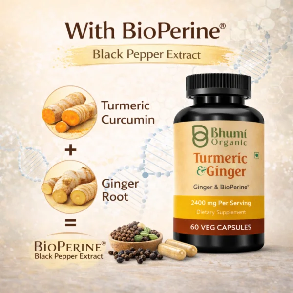 Turmeric Curcumin with Ginger & Black Pepper | 2400mg | 95% Curcuminoids | Joint Support Supplement