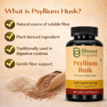 Psyllium Husk Capsules | 1500mg Natural Soluble Fiber | Digestive & Regularity Support | 60 Veg Caps