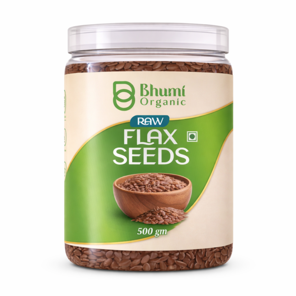 Bhumi Organic Golden Flax Seeds | Pure Natural | Omega-3 Rich Superfood | 1 kg