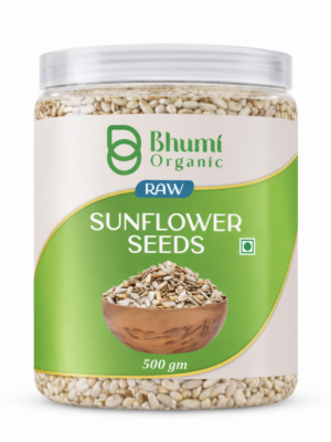 Bhumi Organic Sunflower Seeds | Pure & Natural | Vitamin E-Rich Superfood | 1 kg