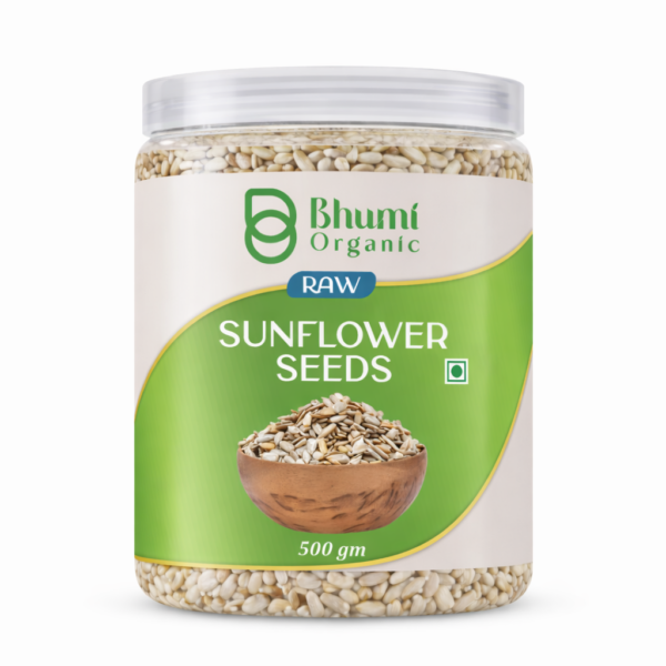 Bhumi Organic Sunflower Seeds | Pure & Natural | Vitamin E-Rich Superfood | 1 kg
