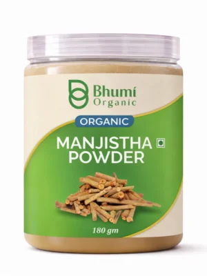 Bhumi Organic Manjistha Powder 180g (Pack of 4)| Natural Blood Purifier for Clear Skin & Acne