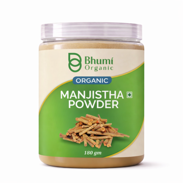 Bhumi Organic Manjistha Powder 180g (Pack of 4)| Natural Blood Purifier for Clear Skin & Acne