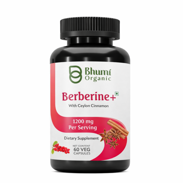 Berberine + Ceylon Cinnamon | 1200mg Blood Sugar & Metabolic Support | 60 Vegan Caps