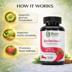 Berberine + Ceylon Cinnamon | 1200mg Blood Sugar & Metabolic Support | 60 Vegan Caps