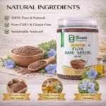 Bhumi Organic Golden Flax Seeds | Pure Natural | Omega-3 Rich Superfood | 500gm