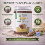 Bhumi Organic Golden Flax Seeds | Pure Natural | Omega-3 Rich Superfood | 500gm