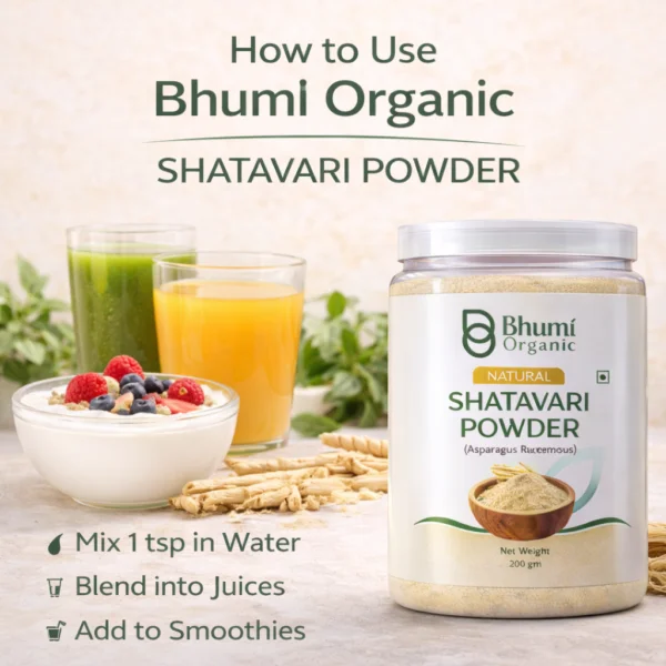 Bhumi Organic Shatavari Powder 200g | For Women's Hormonal Balance & Vitality