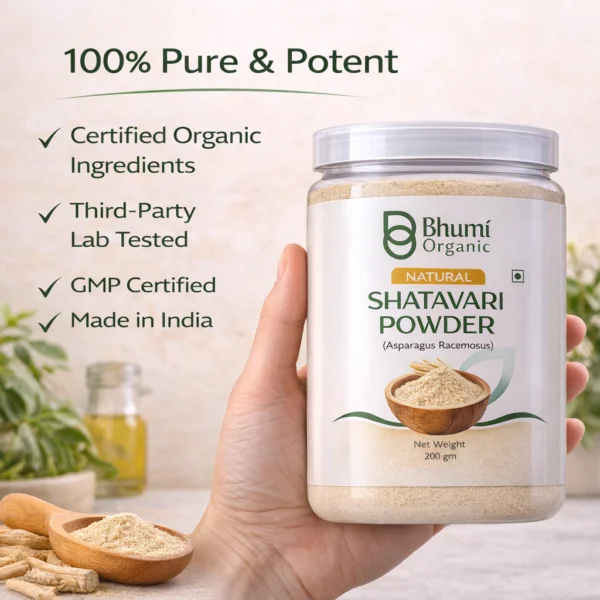 Bhumi Organic Shatavari Powder 200g | For Women's Hormonal Balance & Vitality