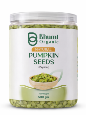 Bhumi Organic Pumpkin Seeds | Pure Natural | High-Protein Superfood | 500gm