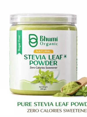 Bhumi Organic Green Stevia Leaf Powder 400g | Zero Calorie Natural Sweetener