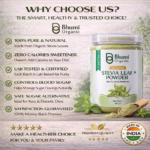 Bhumi Organic Green Stevia Leaf Powder 400g | Zero Calorie Natural Sweetener
