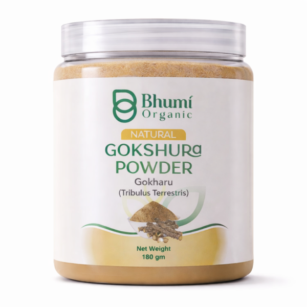 Bhumi Organic Gokshura Powder 360g | For Energy, Strength & Urinary Health