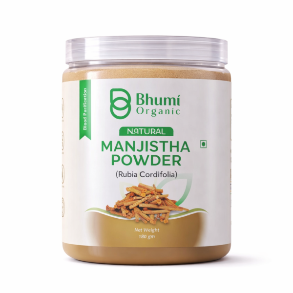 Bhumi Organic Manjistha Powder 180g (Pack of 4)| Natural Blood Purifier for Clear Skin & Acne