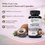 Pure Natural Activated Coconut Charcoal Capsules | Detox & Digestive Cleanse | 60 Vegan Caps