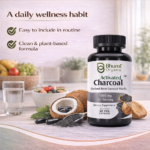Pure Natural Activated Coconut Charcoal Capsules | Detox & Digestive Cleanse | 60 Vegan Caps