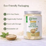 Pure Natural White Sesame Seeds | Calcium-Rich Superfood | 500g