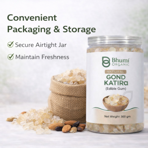 Bhumi Organic Gond Katira 300g | Natural Body Coolant & Energy Booster