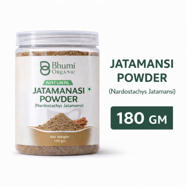 Bhumi Organic Jatamansi Powder 360g | For Sound Sleep, Stress Relief & Hair Growth