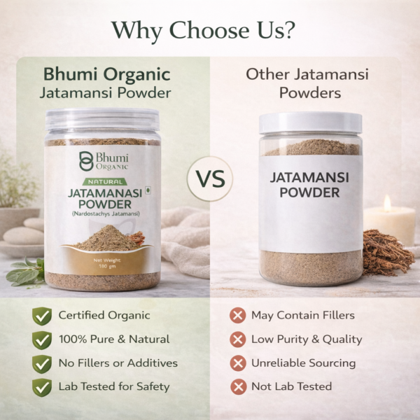 Bhumi Organic Jatamansi Powder 360g | For Sound Sleep, Stress Relief & Hair Growth