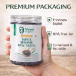 Bhumi Organic Black Sesame Seeds | Pure Natural | Ayurvedic Superfood | 600g