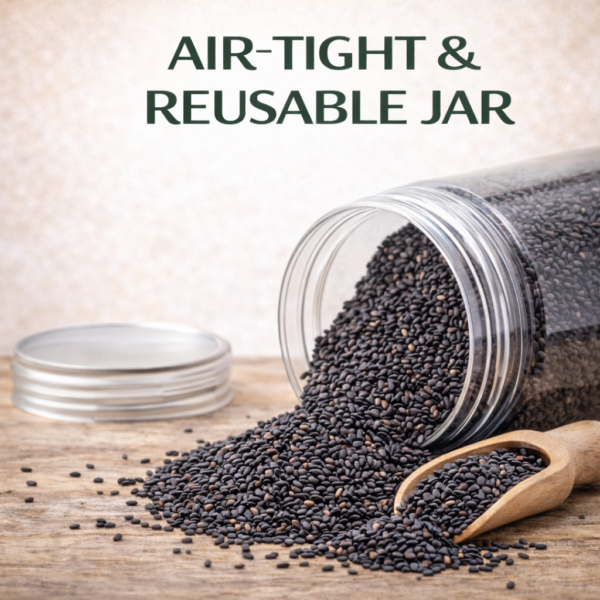 Bhumi Organic Black Sesame Seeds | Pure Natural | Ayurvedic Superfood | 600g