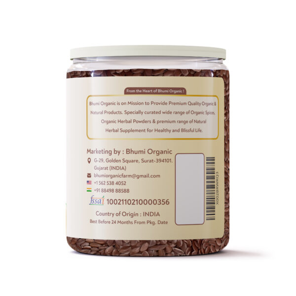 Bhumi Organic Golden Flax Raw Seeds | 300g