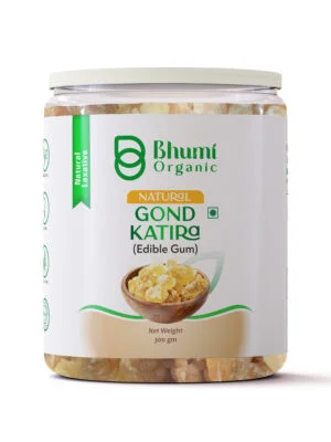 Bhumi Organic Gond Katira – 100% Natural Edible Tragacanth Gum, 300g
