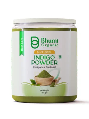 Bhumi Organic Natural Indigo Powder for Hair Color, 180g