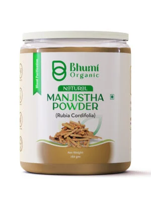 Bhumi Organic Natural Manjistha Powder (Rubia Cordifolia), 180g