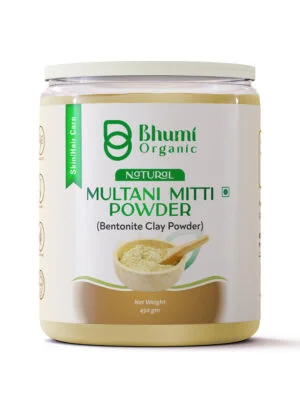 Bhumi Organic Natural Multani Mitti Powder (Bentonite Clay), 450g