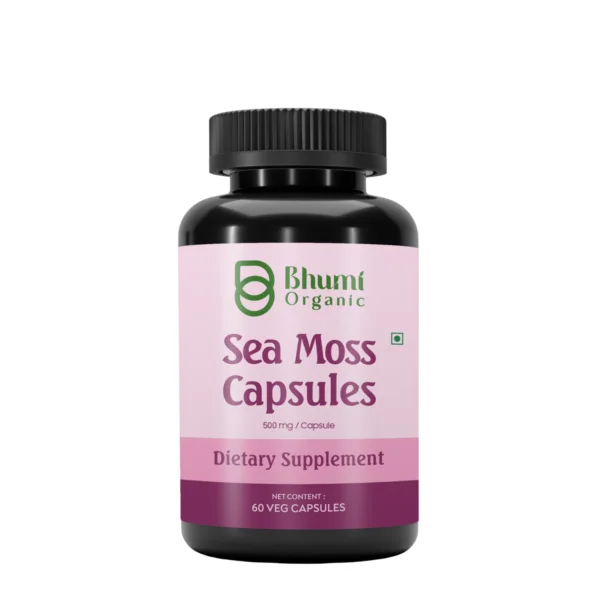 Pure Natural Herbal Blend | Sea Moss + Burdock + Ashwagandha + Black Seed | 1500mg Holistic Wellness | 60 Veg Caps