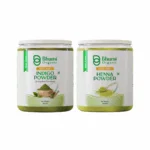 Bhumi Organic Natural Hair Color Set, Henna Powder 200g and Indigo Powder 180g, Chemical-Free