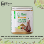Bhumi Organic 3-in-1 Hair Powder with Amla, Bhringraj, Shikakai | 400g