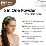 Bhumi Organic 5-in-1 Hair Care Powder 400g | Amla, Bhringraj | For Hair Fall & Growth