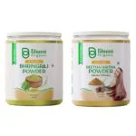 Bhumi Organic Natural Hair Care Powder Set - Bhringraj 200g and Reetha 250g