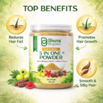 Bhumi Organic 5-in-1 Hair Care Powder 400g | Amla, Bhringraj | For Hair Fall & Growth