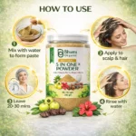 Bhumi Organic 5-in-1 Hair Care Powder 400g | Amla, Bhringraj | For Hair Fall & Growth