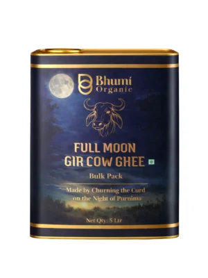 Full Moon Gir Cow A2 Bilona Ghee | Made from Curd | 5 LTR (TIN PACK)