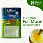 Bhumi Organic Full Moon Gir Cow Bilona Ghee - Made From Curd (2 LTR )(TIN PACK)+ Free 1 kg MultiFlora Honey