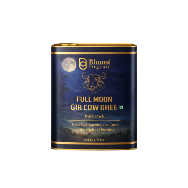 Full Moon Gir Cow A2 Bilona Ghee | Made from Curd | 2 LTR (TIN PACK)