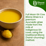 Bhumi Organic Full Moon Gir Cow Bilona Ghee - Made From Curd (2 LTR )(TIN PACK)+ Free 1 kg MultiFlora Honey