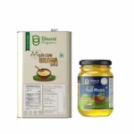Bhumi Organic Gir Cow Bilona Ghee - Made From Curd (5 LTR)(TIN PACK) + (500 ML FULL MOON GIR GHEE)