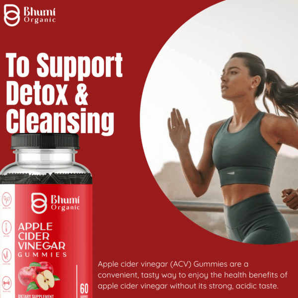 Apple Cider Vinegar Gummies, 60 Count, Dietary Supplement, Vegan, Gluten-Free